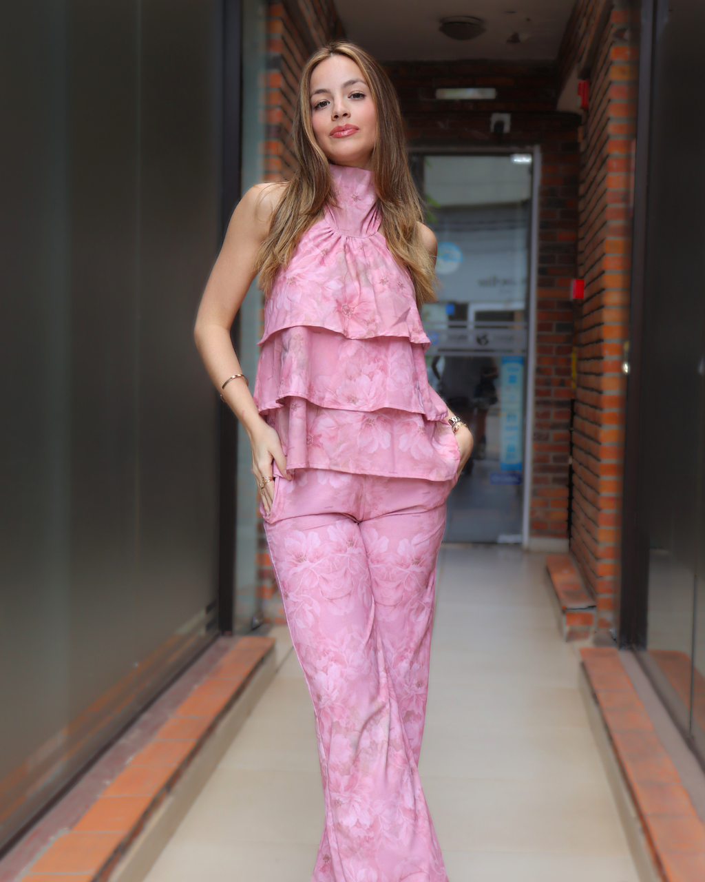 CONJUNTO BLUSA Y PANTALON IRIS DUSTY ROSE