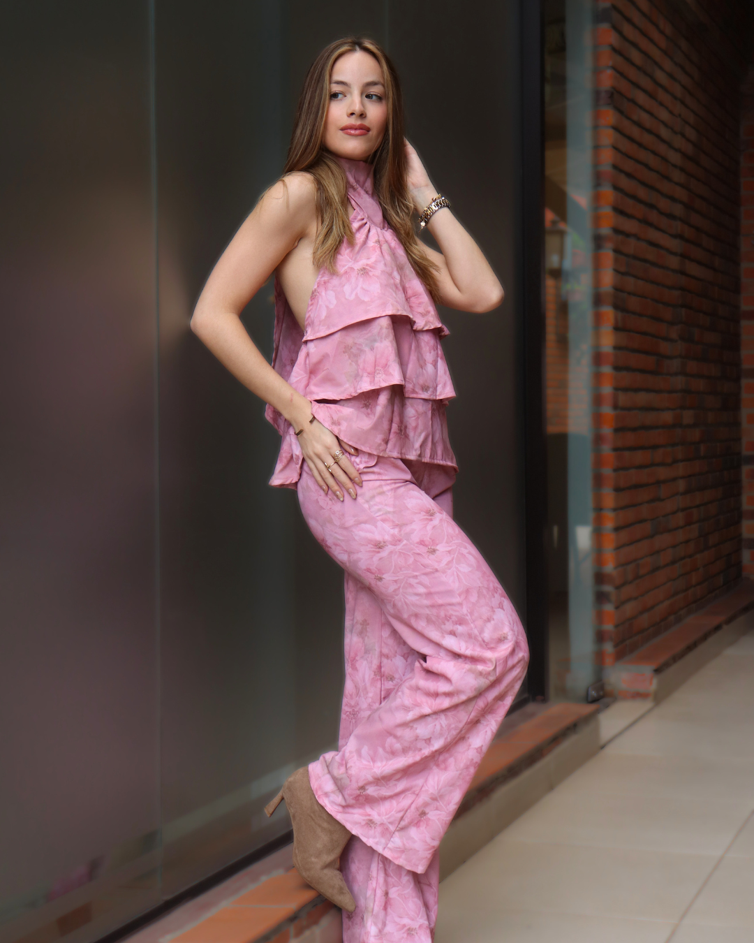 CONJUNTO BLUSA Y PANTALON IRIS DUSTY ROSE