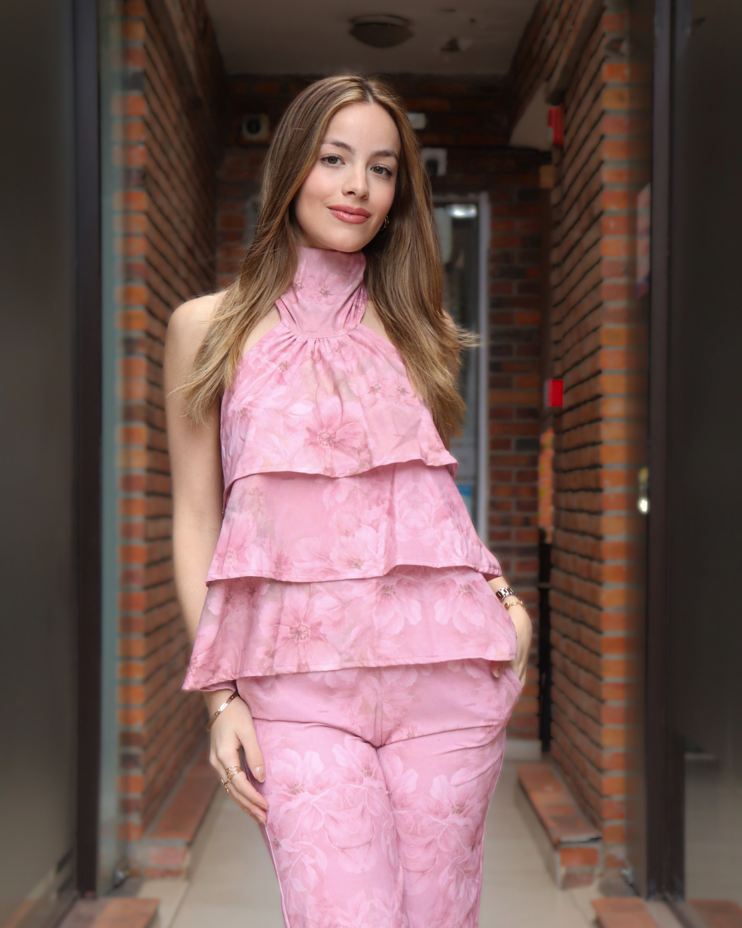 CONJUNTO BLUSA Y PANTALON IRIS DUSTY ROSE