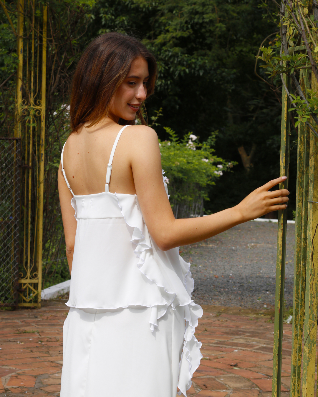 CONJUNTO BLUSA Y POLLERA MAXI LARA WHITE