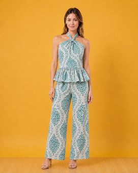 CONJUNTO BLUSA Y PANTALON MARSELLA VERDE SALVIA