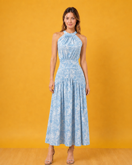 VESTIDO OFELIA BRUMA AZUL