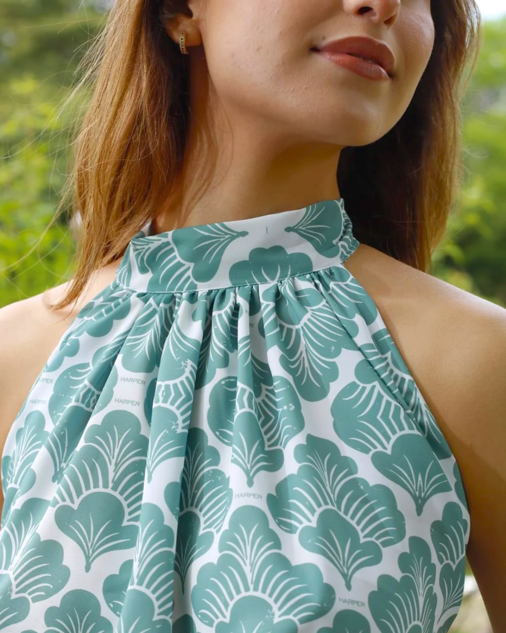 CONJUNTO BLUSA Y POLLERA ISABELLA VERDE SALVIA