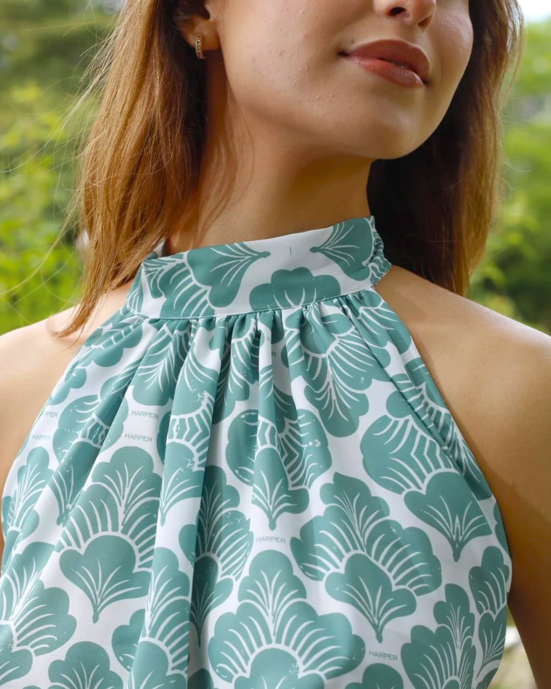 CONJUNTO BLUSA Y POLLERA ISABELLA VERDE SALVIA