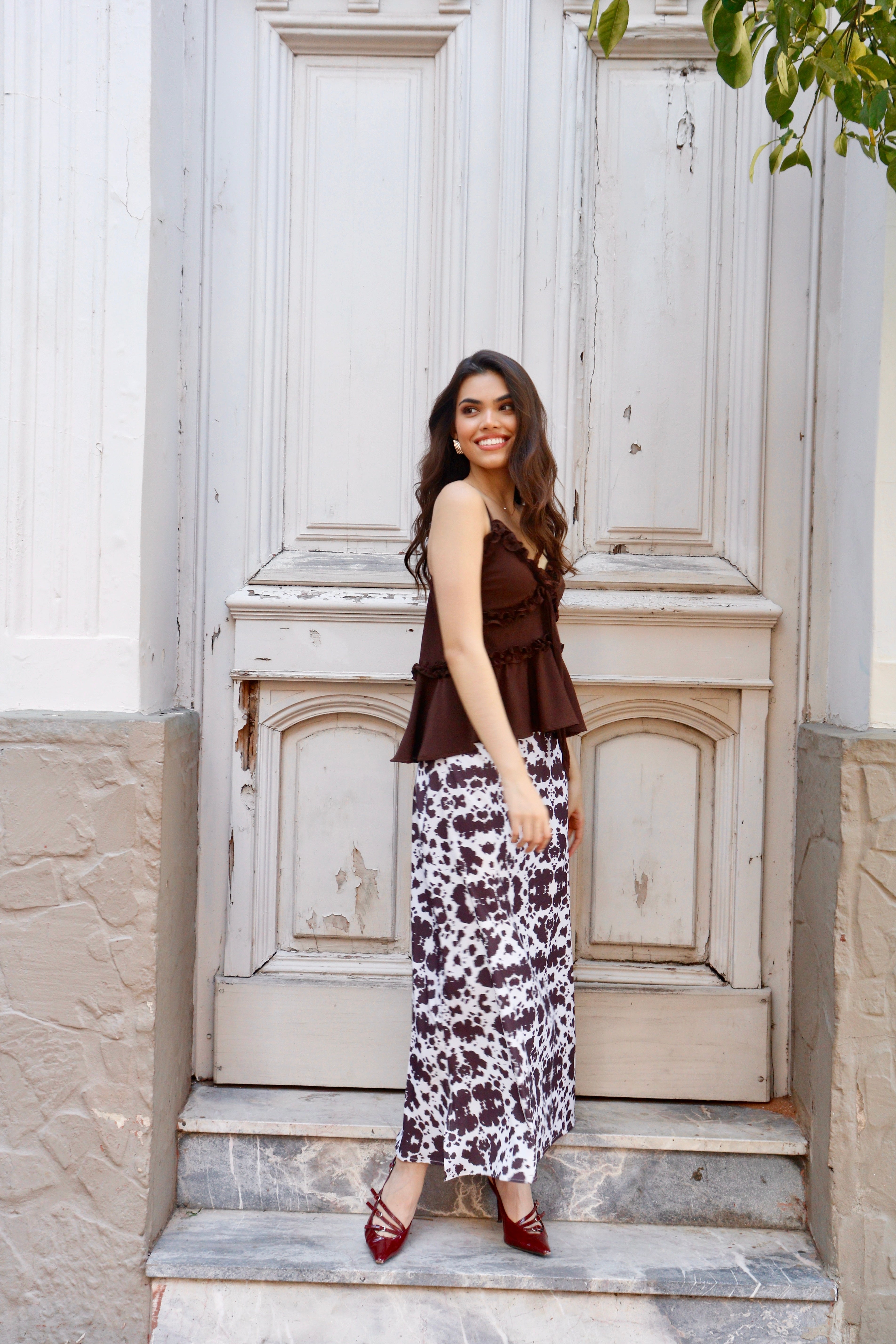 POLLERA COW PRINT