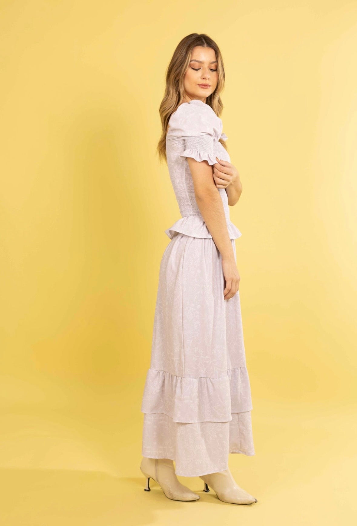 CONJUNTO BLUSA Y POLLERA MAXI CHARLOTTE ASH BLOSSOM