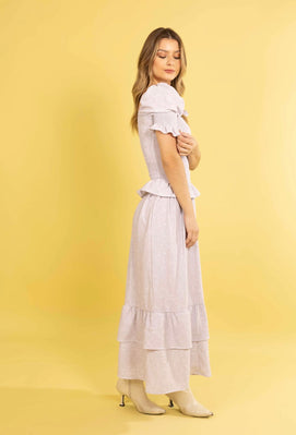 CONJUNTO BLUSA Y POLLERA MAXI CHARLOTTE ASH BLOSSOM