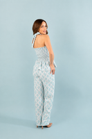 Cargar imagen en el visor de la galería, CONJUNTO BLUSA Y PANTALON MARSELLA MINT BLOOM