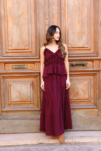 POLLERA WINE MAXI