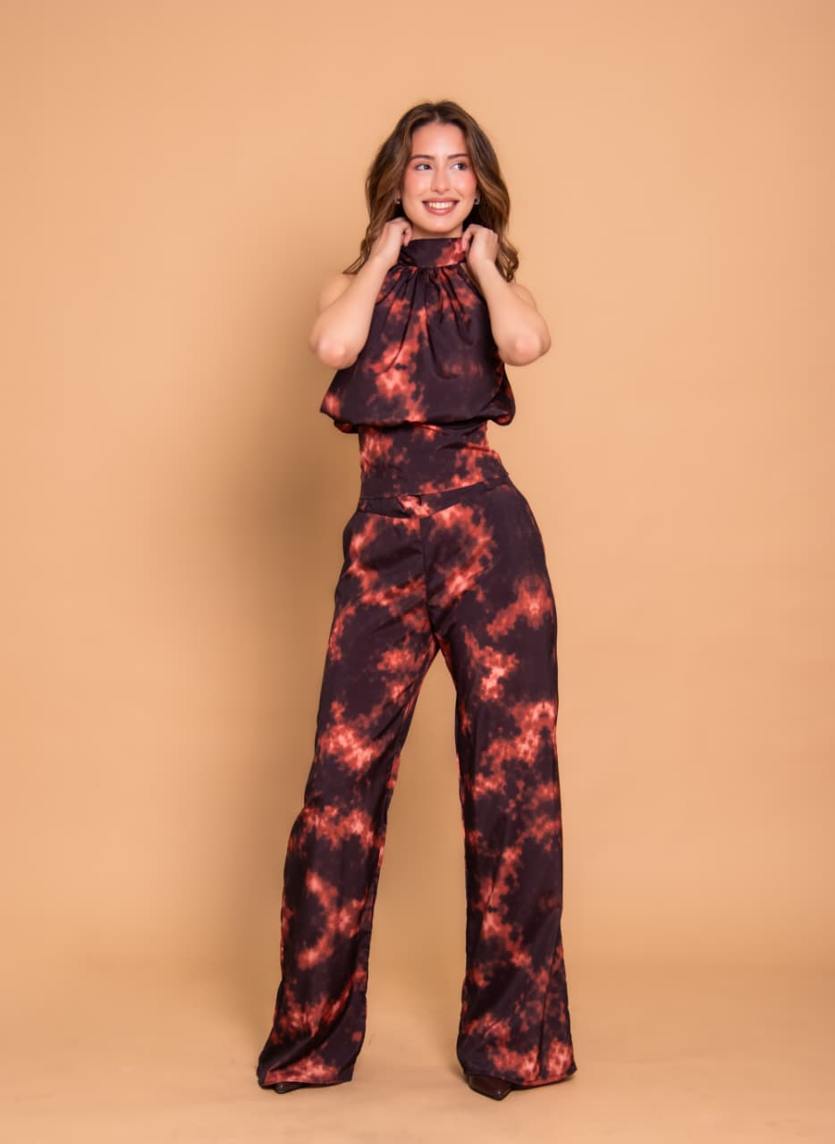 Conjunto blusa y pantalon Ivanna Burnt