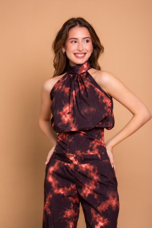 Conjunto blusa y pantalon Ivanna Burnt