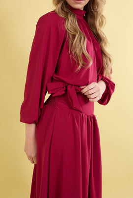 POLLERA MAXI HARPER WINE