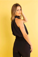 Cargar imagen en el visor de la galería, CONJUNTO BLUSA PANTALON IVANNA BLACK