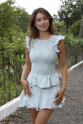 CONJUNTO BLUSA Y POLLERA CAROLINE GREEN LIGHT
