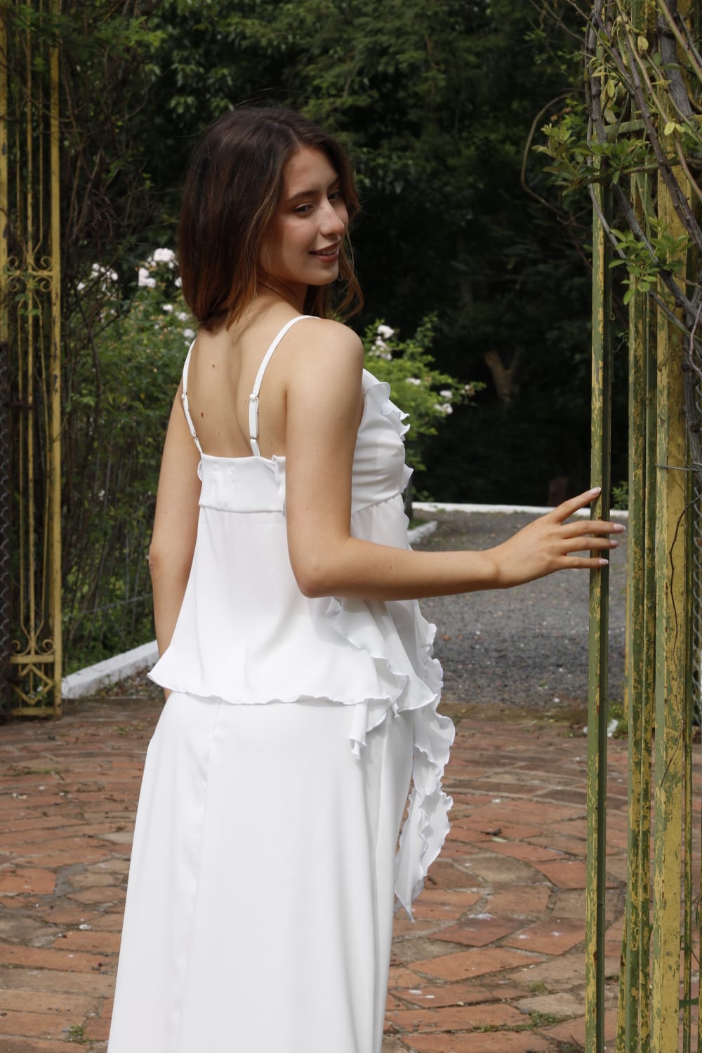 CONJUNTO BLUSA Y POLLERA MAXI LARA WHITE